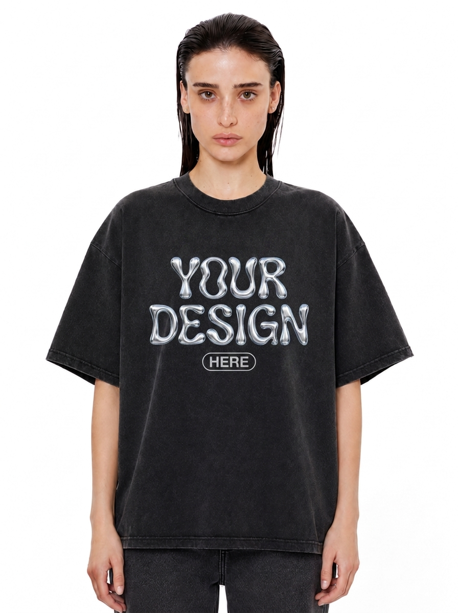 Custom Premium Tee - your design here chrome